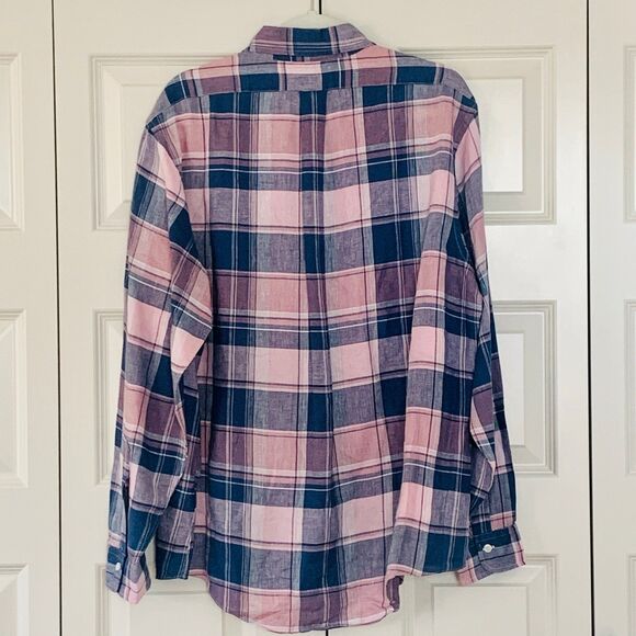 Brooks Brothers Regent Irish Linen Shirt Mens X Large Button Down Long Sleeve - Picture 2 of 6